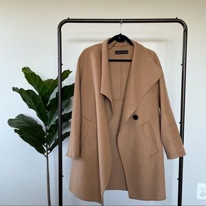 Zara Waterfall Camel Coat